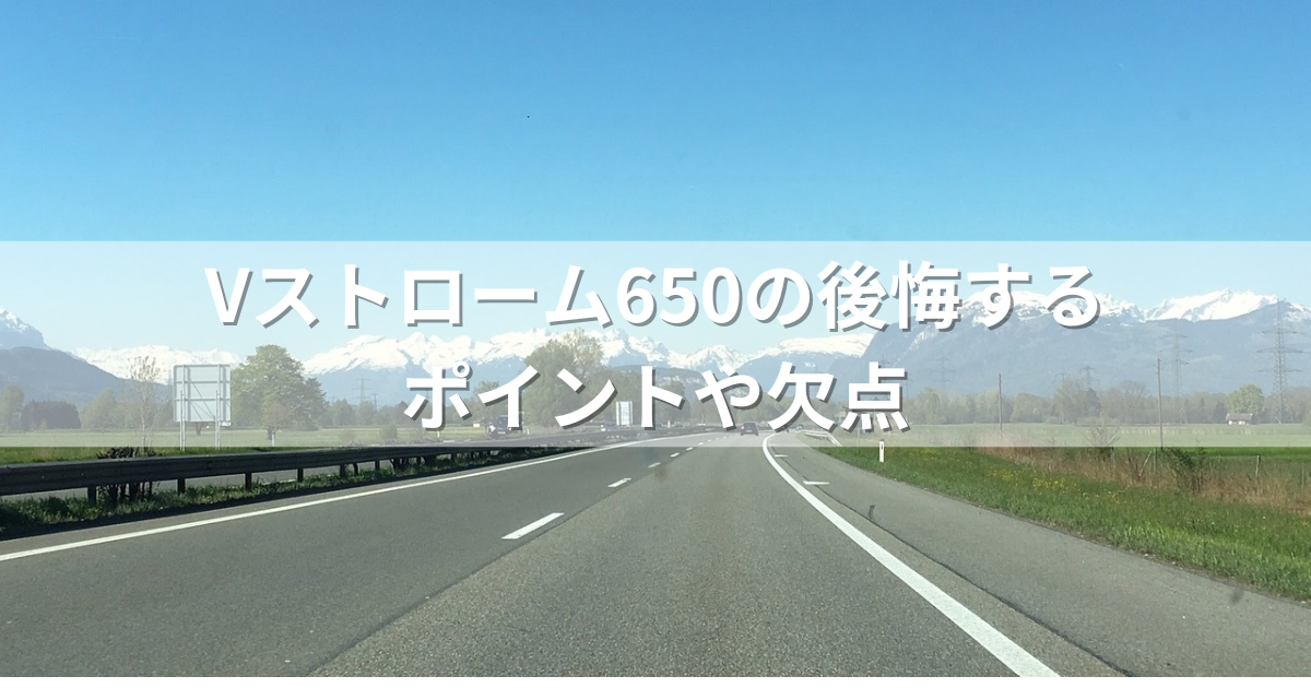 Vストローム650の後悔するポイントや欠点