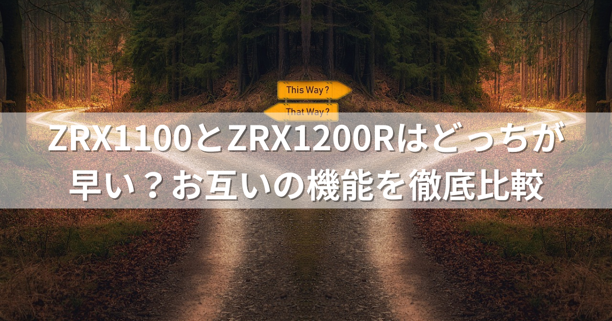 ZRX1100とZRX1200Rはどっちが早い？お互いの機能を徹底比較