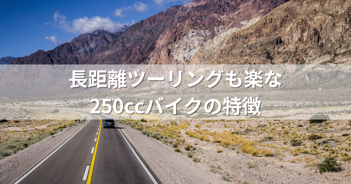 長距離ツーリングも楽な250ccバイクの特徴