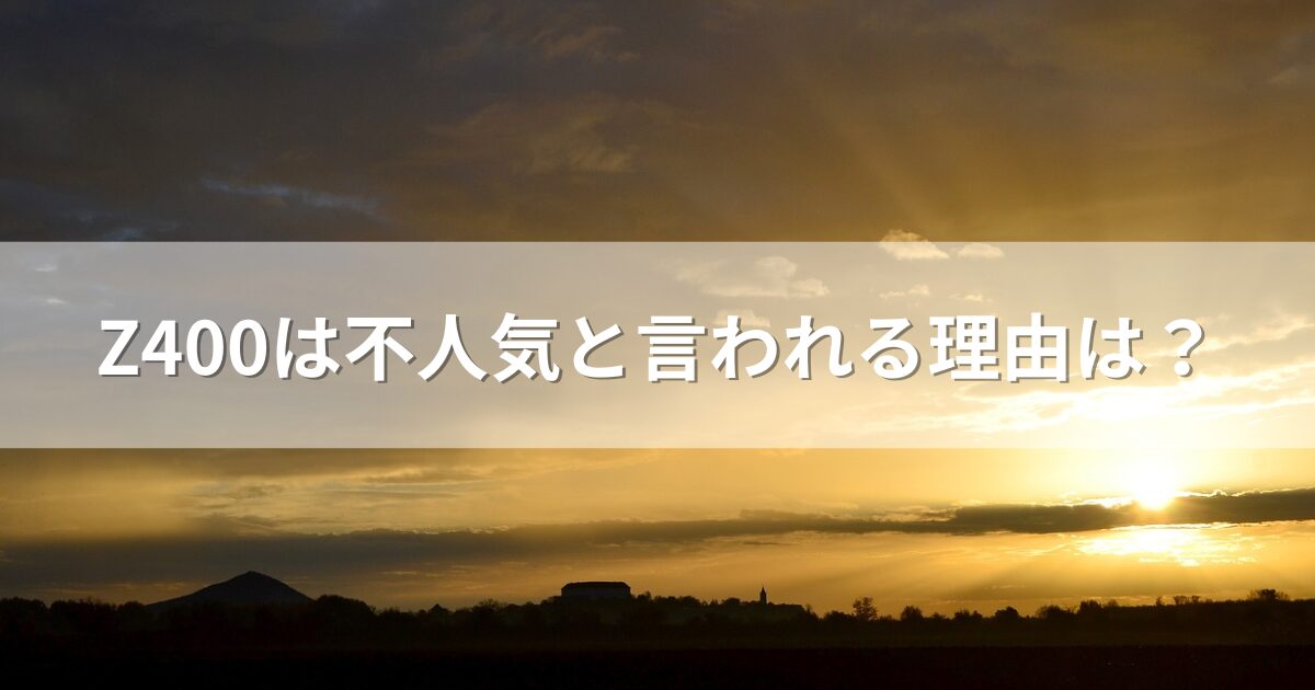 Z400は不人気と言われる理由は？