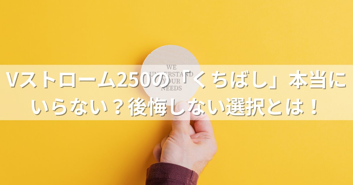 Vストローム250の「くちばし」本当にいらない？後悔しない選択とは！