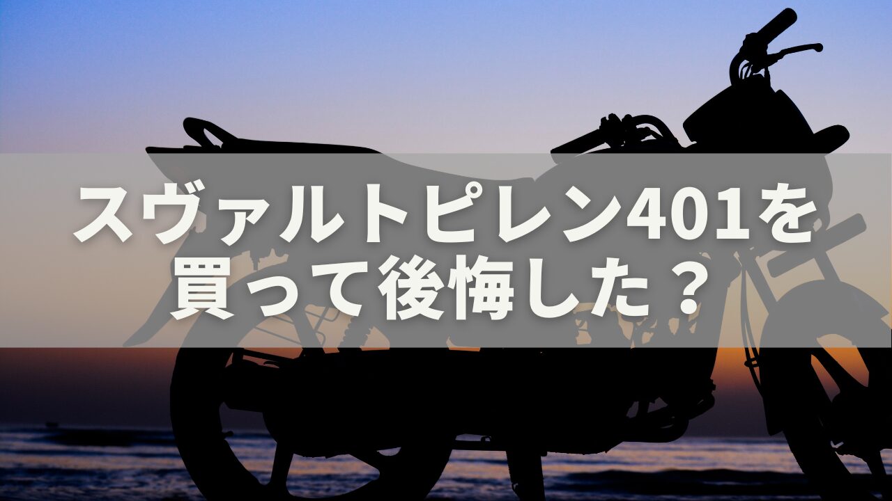 スヴァルトピレン401を買って後悔した？実際のデメリットとオーナーの本音まとめ
